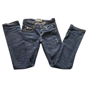 MEK Denim Women's Dark Wash Embellished Pocket‎ Bootcut Jeans